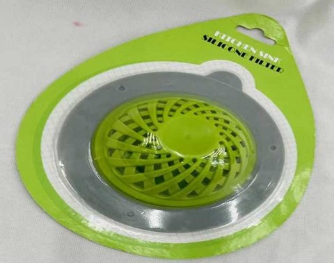 Silikonowe sitko do zlewu zielone szare odporne na wysokie temperatury