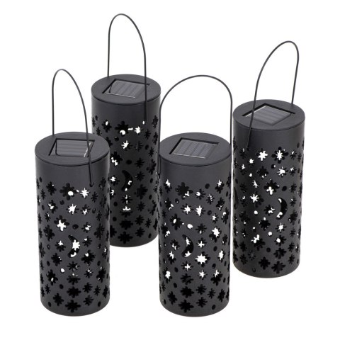 Nowoczesne lampy solarne w formie latarenek do ogrodu - 4 sztuki