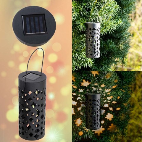 Nowoczesne lampy solarne w formie latarenek do ogrodu - 4 sztuki