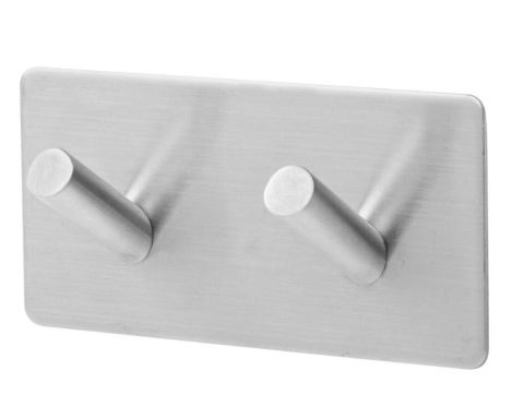 Listwa 2 wieszaki przylepny 3M płytki stal szczotkowana