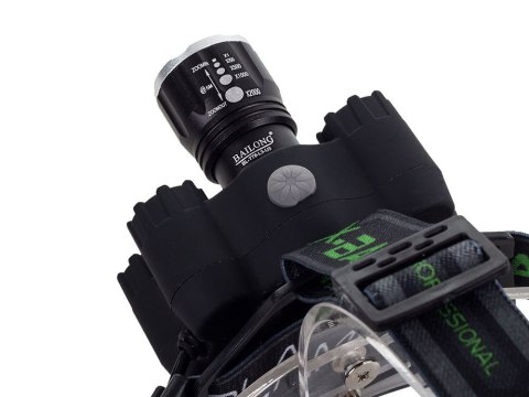 Latarka czołówka UV LED MOC 400m AKU wojsko USB ALU lotnicze