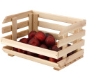 Skrzynka na zapasy drewniana sztaplowanie owoce warzywa