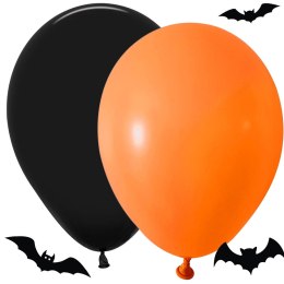 Zestaw balonów na Halloween - Czarno-pomarańczowy mix dla Twojej imprezy!