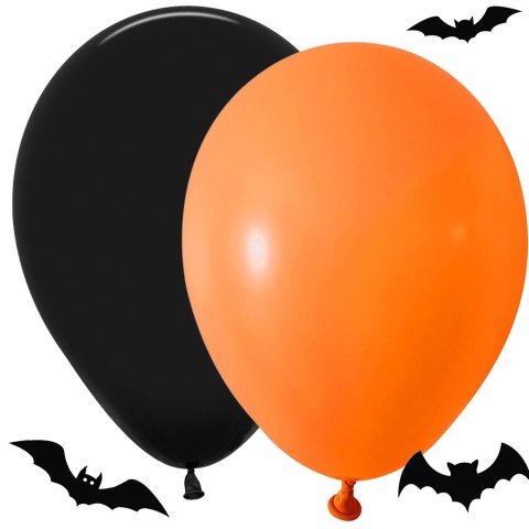 Zestaw balonów na Halloween - Czarno-pomarańczowy mix dla Twojej imprezy!
