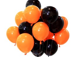 Zestaw balonów na Halloween - Czarno-pomarańczowy mix dla Twojej imprezy!