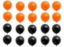 Zestaw balonów na Halloween - Czarno-pomarańczowy mix dla Twojej imprezy!