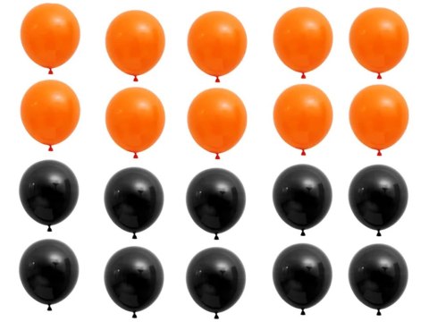 Zestaw balonów na Halloween - Czarno-pomarańczowy mix dla Twojej imprezy!