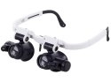 Lupa okulary zegarmistrz jubiler naprawa 8x 23x LED białe