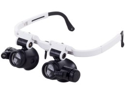 Lupa okulary zegarmistrz jubiler naprawa 8x 23x LED białe