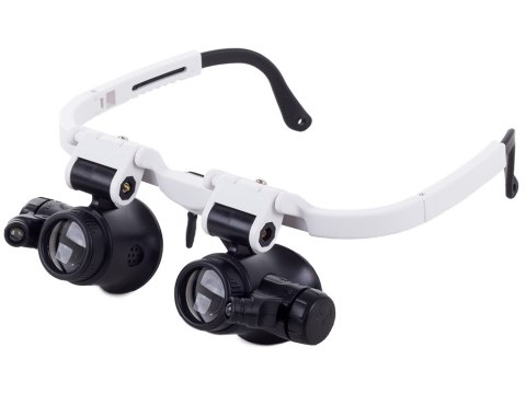 Lupa okulary zegarmistrz jubiler naprawa 8x 23x LED białe