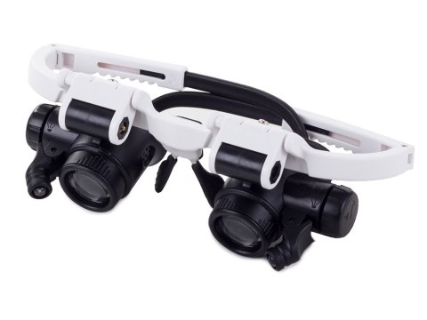 Lupa okulary zegarmistrz jubiler naprawa 8x 23x LED białe