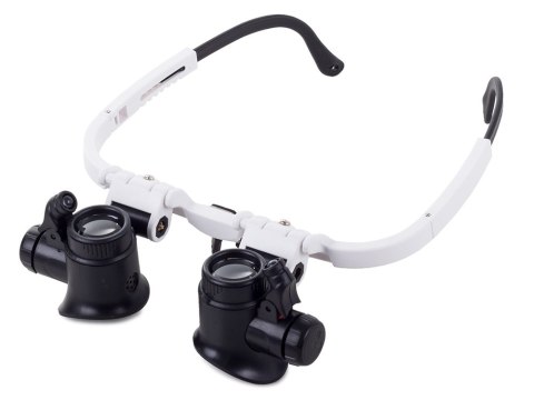 Lupa okulary zegarmistrz jubiler naprawa 8x 23x LED białe