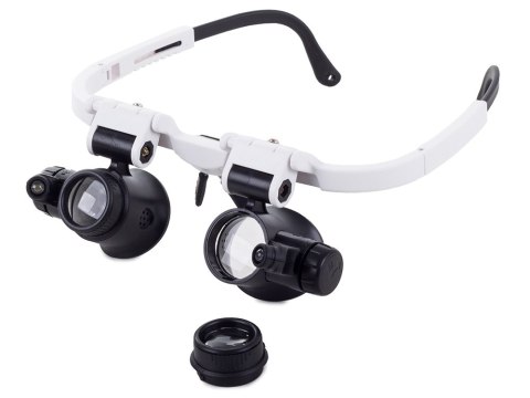 Lupa okulary zegarmistrz jubiler naprawa 8x 23x LED białe