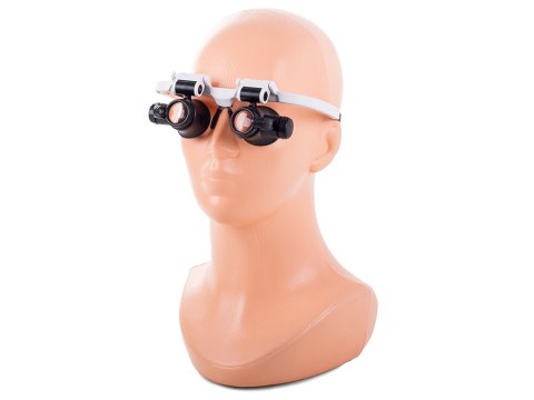 Lupa okulary zegarmistrz jubiler naprawa 8x 23x LED białe