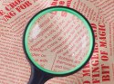 Lupa zielona klasyczna szkło powiększające soczewka 100mm