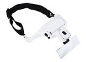 Lupa na głowę głowowa czołowa lub okulary z diodami 2 LED 3.5x 5 szkieł