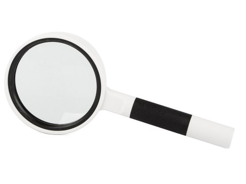 Lupa lekka biała klasyczna szkło powiększające soczewka 65mm 6x