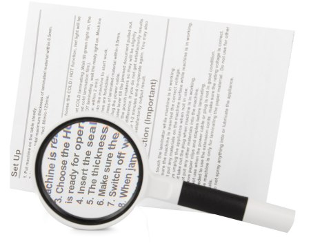 Lupa lekka biała klasyczna szkło powiększające soczewka 65mm 6x