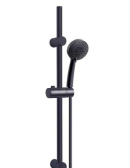 Słuchawka zestaw prysznic 3 strumieni czarna 150cm