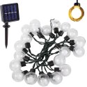Słoneczna Girlanda ogrodowa 380cm lampki 20 LED ciepłe 3cm bańka