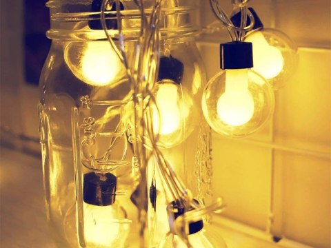 Słoneczna Girlanda ogrodowa 380cm lampki 20 LED ciepłe 3cm bańka