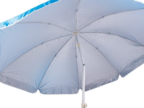 Nowoczesny parasol plażowy z systemem UV dla komfortu w słońcu i wietrze