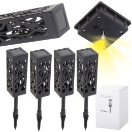 Lampa solarna dekoracyjna stojąca - zestaw 4 sztuki