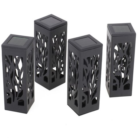 Lampa solarna dekoracyjna stojąca - zestaw 4 sztuki