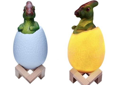 Lampa nocna dinozaur - kolorowe oświetlenie do pokoju dziecięcego