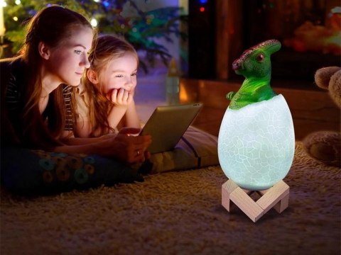 Lampa nocna dinozaur - kolorowe oświetlenie do pokoju dziecięcego