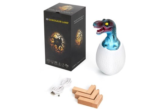 Nowoczesna lampka nocna LED dinozaur w jajku