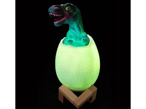 Nowoczesna lampka nocna LED dinozaur w jajku