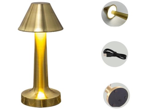 Nowoczesna lampa nocna z regulacją jasności i trzema odcieniami światła