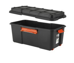 Skrzynia szczelna zamykana REW kołach 80l klamry chroni wilgoć