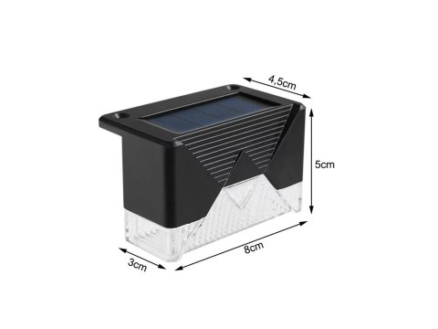 Lampki solarne 4 szt ogrodowe LED na schody taras płot czujnik zmierzchu