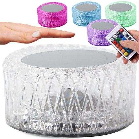 Lampka Nocna Kryształowa RGB - Magia Światła w Twoim Domu