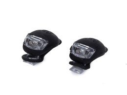 Oświetlenie rowerowe lampki 2 LED przód rower 2szt silikonowe wodoodporne
