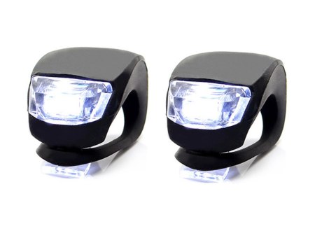 Oświetlenie rowerowe lampki 2 LED przód rower 2szt silikonowe wodoodporne