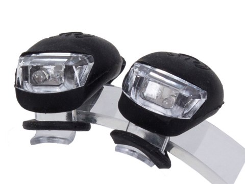 Oświetlenie rowerowe lampki 2 LED przód rower 2szt silikonowe wodoodporne