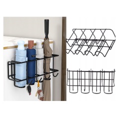 Metalowy uchwyt stojak na 4 parasolki z 4 haczykami organizer metalowy