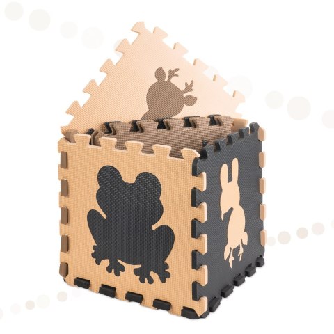 Nowoczesne puzzle piankowe - mata edukacyjna 9-elementowa dla dzieci