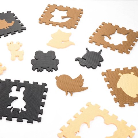 Nowoczesne puzzle piankowe - mata edukacyjna 9-elementowa dla dzieci