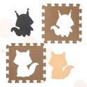 Nowoczesne puzzle piankowe - mata edukacyjna 9-elementowa dla dzieci