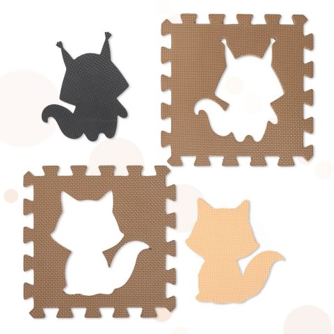 Nowoczesne puzzle piankowe - mata edukacyjna 9-elementowa dla dzieci