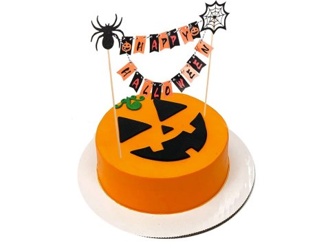 Nowoczesna dekoracja na Halloween - topper na ciasta i babeczki