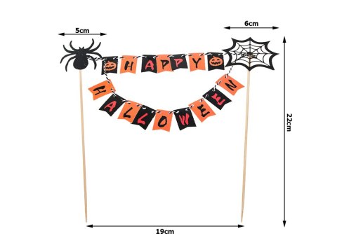 Nowoczesna dekoracja na Halloween - topper na ciasta i babeczki