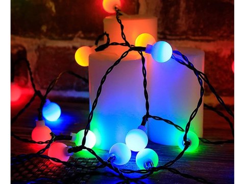 Nowoczesna Girlanda Ogrodowa Solarna z 40 LED Multikolor