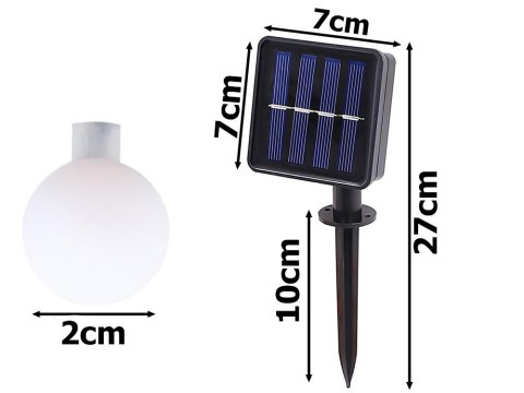 Nowoczesna Girlanda Ogrodowa Solarna z 40 LED Multikolor