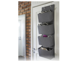 Kosze zawieszane szare na grzwi prysznic przechowywanie