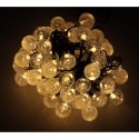  Oświetlenie solarne LED w formie kul do ogrodu - 50 lamp w zestawie, 7m długości
